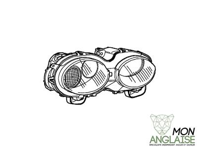 Optique avant droite halogène Jaguar X-Type de 2001 à 2009