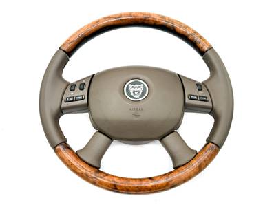 Volant Bois noyer et Cuir Mocha / Jaguar X-Type de 2004 à 2008