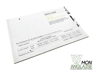 Guide rapide d'utilisation anglais / Jaguar XJ8 de 1998 à 2002