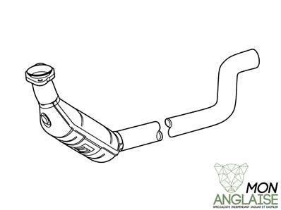 Catalyseur gauche 4.0L / Jaguar S-Type V8 Essence BVA de 1999 à 2000.5